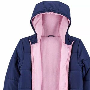 Carter's Girls Puffer Coat Navy / Pink Size 6
